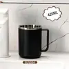 Copo de enxaguante bucal de aço inoxidável 304 com alça, anti-queda, copo de lavagem doméstico, copo para escovar os dentes, copo para beber de estudante e escritório, caneca
