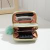 Monedero con remaches 2024mini, bolso de felpa con doble cremallera y diseño de celebración de internet, pequeño tarjetero, cartera portátil