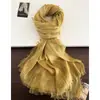 Bufanda larga texturizada vintage estilo japonés, chal de borlas en color sólido de baja saturación, ligero y transpirable para otoño e invierno, adecuado para combinar con bufandas de seda
