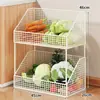 Prateleira de Armazenamento para Cozinha para Uso Doméstico, Multicamadas, Grande Capacidade, Cesta de Legumes, de Chão, Organizador Móvel de Armazenamento de Frutas e Legumes