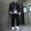 2025 inverno novo estilo chinês masculino algodão-acolchoado terno novo estilo chinês Tang terno retro quente grosso casaco masculino