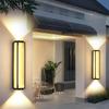 Lámpara de pared exterior impermeable lámpara de pared exterior para puerta de entrada de villa lámpara para patio exterior terraza luz luminosa hacia arriba y hacia abajo foco lavapared