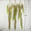 Planta de parede com folhas de samambaia artificial para dinheiro, arranjo de cena de parede, folhas de samambaia penduradas, folha de Milão artificial para pendurar na parede