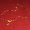 Colar com Laço Dourado de Areia Vietnamita, Duradouro, Pulseira Versátil de Luxo Leve para Mulheres, Joias de Ouro de Imitação, Pulseira de Flor Grande