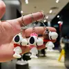 Llavero de cachorro lindo de dibujos animados, muñeco de plástico blando tridimensional, accesorio para mochila, llavero de coche, regalo pequeño, venta al por mayor