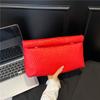Bolsa Clutch Casual Versátil para Mulheres 2025 Novo Estilo Coreano Padrão Tecido Personalizado Em Relevo Dobrável Bolsa Envelope Diária Feminina