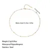 Collar Minimalista de Acero Inoxidable con Cadena Lisa Chapado en Oro de 18K Estilo Coreano para Mujer, Collar Delgado Versátil de Acero Inoxidable para el Trabajo