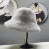 Chapéu de Pescador Chapéu de Inverno Adulto Chapéu de Pele Falsa de Visom Chapéu de Pelúcia Chapéu de Pescador Quente da Moda para Mulheres