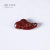 Marea nacional Sándalo chino sándalo rojo DIY tallado flor de siete pétalos/Ruyi/hoja de loto colgante de nube trasera accesorios de joyería