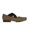Versão em Pele de Ovelha ~ Sapatilhas Quadradas para Mulheres, Sapatos Baixos Retro com Tiras Cruzadas e Bico Quadrado, Sapatos Baixos com Salto Grosso