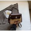 Bolso Casual Estilo Coreano Transfronterizo para Mujer Nuevo Modelo 2026 Bolso de Hombro de Alta Gama Tipo Kelly Bolso Pequeño Cuadrado Versátil Cruzado