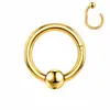 Moda Europea y Americana Acero Inoxidable 316 Anillo de Nariz Venta al por Mayor Amazon Corazón de Durazno con Incrustaciones de Zircón Joyería para Perforación de Septo Nasal de Doble Cara