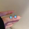 Brincos de Pedra da Lua Coccinella septempunctata com design de diamante brincos femininos estilo frio simples de nicho versátil joia de ouvido feminina