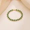 Pulsera Pulsera de Trébol de Cuatro Hojas Amazon Popular Transfronterizo Color Completo Diamante Completo Diseño de Moda Europeo y Americano Pulsera de Lujo