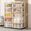Organizador de almacenamiento de juguetes para niños, estante de almacenamiento de plástico multicapa para el hogar, caja de almacenamiento gruesa y duradera para snacks y ropa