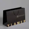 Sacolas de compras personalizadas de alta qualidade para lojas de roupas e óticas, sacolas de presente de luxo leve para carregar na mão, sacolas de lembrança, sacolas de papelão branco