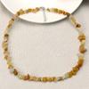 Collar de Cristal Colorido Estilo Playa Europeo y Americano para Mujer, Cadena Clavicular de Nicho, Gargantilla de Grava Aguamarina, Joyería Transfronteriza al por Mayor