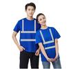 Playeras Personalizables de Algodón Puro Reflectantes de Cuello Redondo para Hombre y Mujer, Ropa de Trabajo con Franja Reflectante, Ropa de Seguridad de Manga Corta para Sitio de Construcción