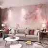 Pluma TV Fondo de Pared Papel Tapiz Nuevo Revestimiento de Pared Tridimensional Sala de Estar Moderno Simple Estilo Crema Papel Tapiz Mural Nórdico