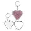 Nuevo Comercio Exterior Creativo Cuero Portátil Forma de Corazón Espejo Bolsa para Labiales Colgante Llavero Moda Bolso Accesorio