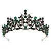 Accesorios para el Cabello Transfronterizos Corona Simple de Princesa Diadema de Pedrería Corona de Pasarela Galvanizada Diadema Suministro de Exportación Directa