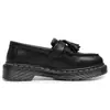 Mocasines con Borlas Rayados Blancos y Patrón de Lichi Transfronterizos para Mujer, Zapatos Pequeños de Cuero Genuino de Caña Baja, Zapatos Redondos de Moda Británica de Capa Superior para Estudiantes