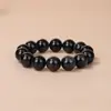 Pulsera de Obsidiana Natural de Alta Calidad Grado A, Cada Cuenta Se Selecciona Cuidadosamente para Personalización DIY, Dijes de Alta Calidad, Cuentas Sueltas Redondas