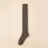 Calcetines gruesos y cálidos por encima de la rodilla para mujer, calcetines gruesos de felpa de otoño e invierno, estilo coreano, hasta la mitad de la pantorrilla, con forro polar.