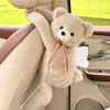 Caja de Pañuelos de Coche de Dibujos Animados Lindos Caja de Pañuelos Colgante Creativa de Oso de Peluche para Respaldo de Asiento de Coche Bolsa Colgante de Pañuelos para Coche