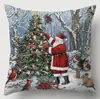 Fornecido diretamente pelo fabricante, fronhas decorativas de Natal feitas sob medida, produto popular de exportação, almofadas decorativas respiráveis e confortáveis para sala de estar