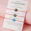 Amazon superventas transfronterizo cuerda roja tejida a mano pulsera de cuerda de mano flor de cristal tarjeta del Día de la Madre regalo de bendición