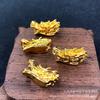 Nuevos accesorios de joyería chapados en oro que conservan el color, cuentas de proverbio de seis palabras de 10 mm, cuentas redondas de moneda de cobre, accesorios de joyería de oro arena DIY