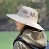 Sombrero de Pescador para Hombre, Sombrero de Pesca de Verano para Exteriores, Protección Solar, Transpirable, Sombrero de Sol de Estilo Veraniego de Moda para Hombre con Ala Ancha
