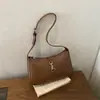 Bolso de hombro de alta calidad, diseño de nicho, nueva colección otoño 2026, moderno estilo coreano, texturizado, minimalista, de color liso, versátil