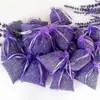 Sachet Sachê de Flor de Lavanda Seca de Xinjiang para Venda por Atacado, Pendente de Especiaria Desodorizante para Carro Guarda-Roupa, Flor Real Granulada em Saco de Gaze