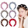Diadema francesa retro transfronteriza con esponja alta, diadema con calavera torcida, toalla de terciopelo, horquilla para el cabello, accesorios para el cabello nuevos que combinan con todo para belleza femenina