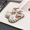 Sandálias de Verão para Meninas Tamanhos 23-27 Sapatos de Princesa para Crianças Sapatos de Bebê para Meninas Pequenas 6035
