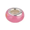 Plata de Ley S925 Rueda Arcoíris Cuentas Pegamento Colorido Hecho a Mano DIY Accesorios para Joyería Pulsera Separador de Cuentas Macaron