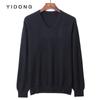 Suéter de punto para hombre, cuello en V, 16 pines, 68 hilos, tres hebras, una hebra, para otoño e invierno, grueso, peinado