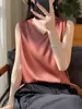 Chaleco holgado 2025 para mujer para usar por encima, Camisola de seda helada estilo nuevo de verano, Camiseta sin mangas para usar debajo de trajes
