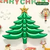 Decorações de balões de papel alumínio com tema de Natal, árvore, boneco de neve, cenário para fotos de eventos em lojas de shoppings, arranjo de atmosfera