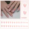 Uñas Postizas Francesas Suaves Diseño Simple de Corazón Base Transparente Color Nude Manicura de Atmósfera Exquisita para el Viaje Diario