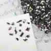 Cristal oscuro mini forma especial diamante plano pequeño libro rojo popular nuevo corazón de melocotón cinco puntas arte de uñas diamante forma especial Diamante Negro