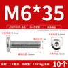 Tornillo Hexagonal de Acero Inoxidable 304 para Muebles, Cabeza Plana Grande, Borde Invertido, Tornillo de Cabeza Redonda, Perno de Borde Invertido
