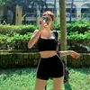 Nuevo en stock Bikini triángulo de color sólido europeo y americano Traje de baño dividido transfronterizo Venta al por mayor Traje de baño sexy para damas bikini