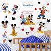 Decoración de Pared para Habitación Infantil de Mickey Mouse Pegatinas de Pared Pvc Autoadhesivas Dibujos Animados Minnie Pato Donald Pegatinas de Pared para Estudio
