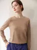 Suéter de cachemira de cuello redondo listo para usar de primera línea para mujer, estilo simple, nueva llegada de otoño, suéter de punto tipo pullover holgado para usar como capa base