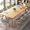 Mesa Retangular Minimalista Nórdica para Apartamentos Pequenos, Mesa de Jantar para Casa, Mesa e Cadeiras de Jantar para Apartamento Alugado, Mesa de Reunião, Mesa Simples