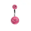 Venta Caliente Transfronteriza Shambhala Bola de Diamante Completo Varilla Exterior de Plástico Acrílico Joyería de Acero Inoxidable para Piercing Clavo de Ombligo Anillo de Ombligo
