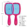 Peine Cuadrado Hueco Peine de Malla de Venta Caliente Transfronterizo Empalme de Color Peine de Masaje Peine para Estilizar Cabello Esponjoso Peine Alisador de Cabello Venta al Por Mayor por Lotes